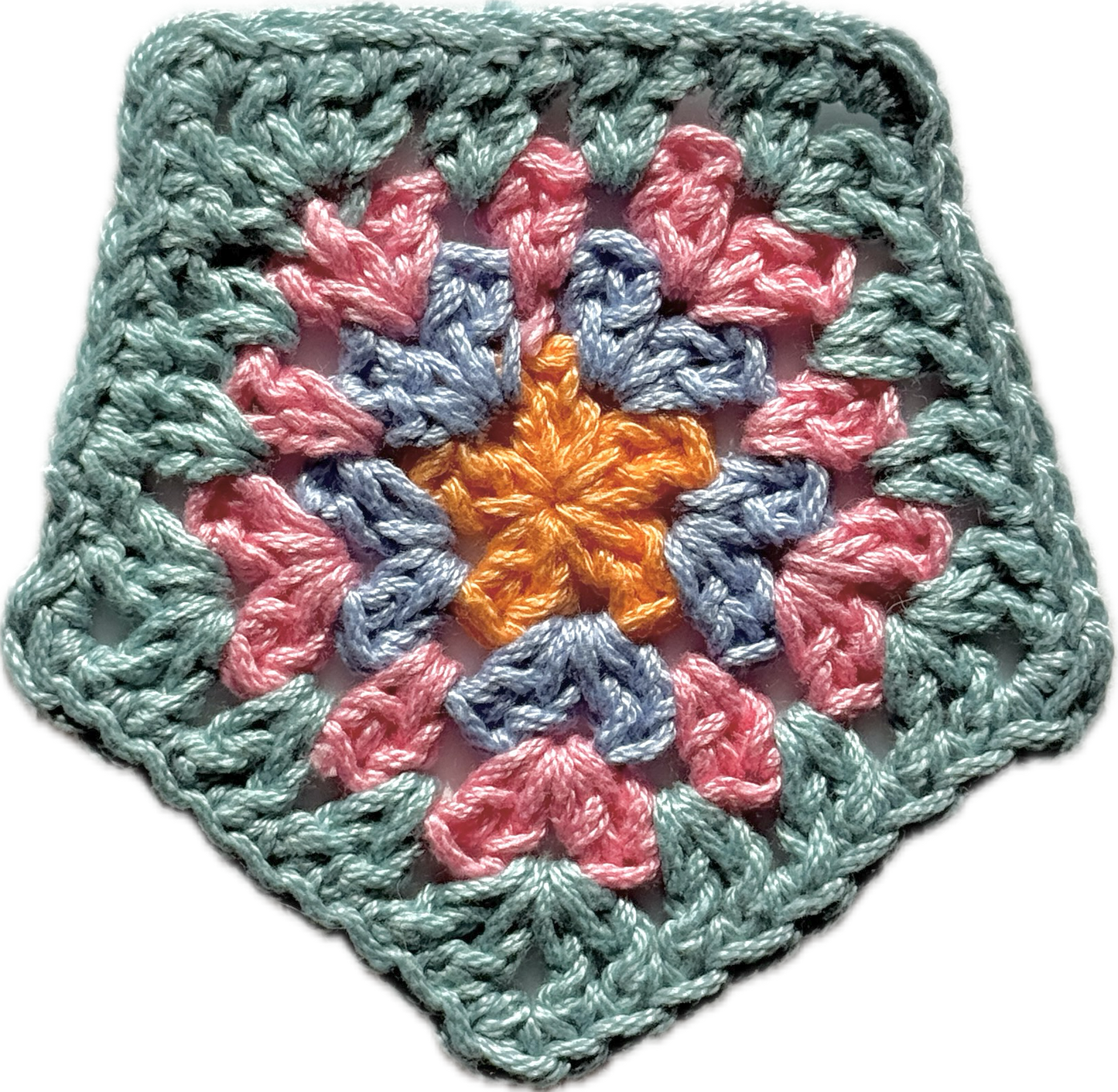 Teal with 2 Granny Pentagons