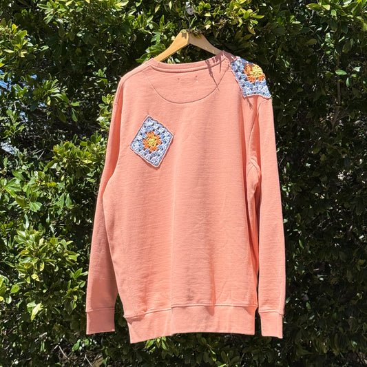 Coral with 4 Granny Squares