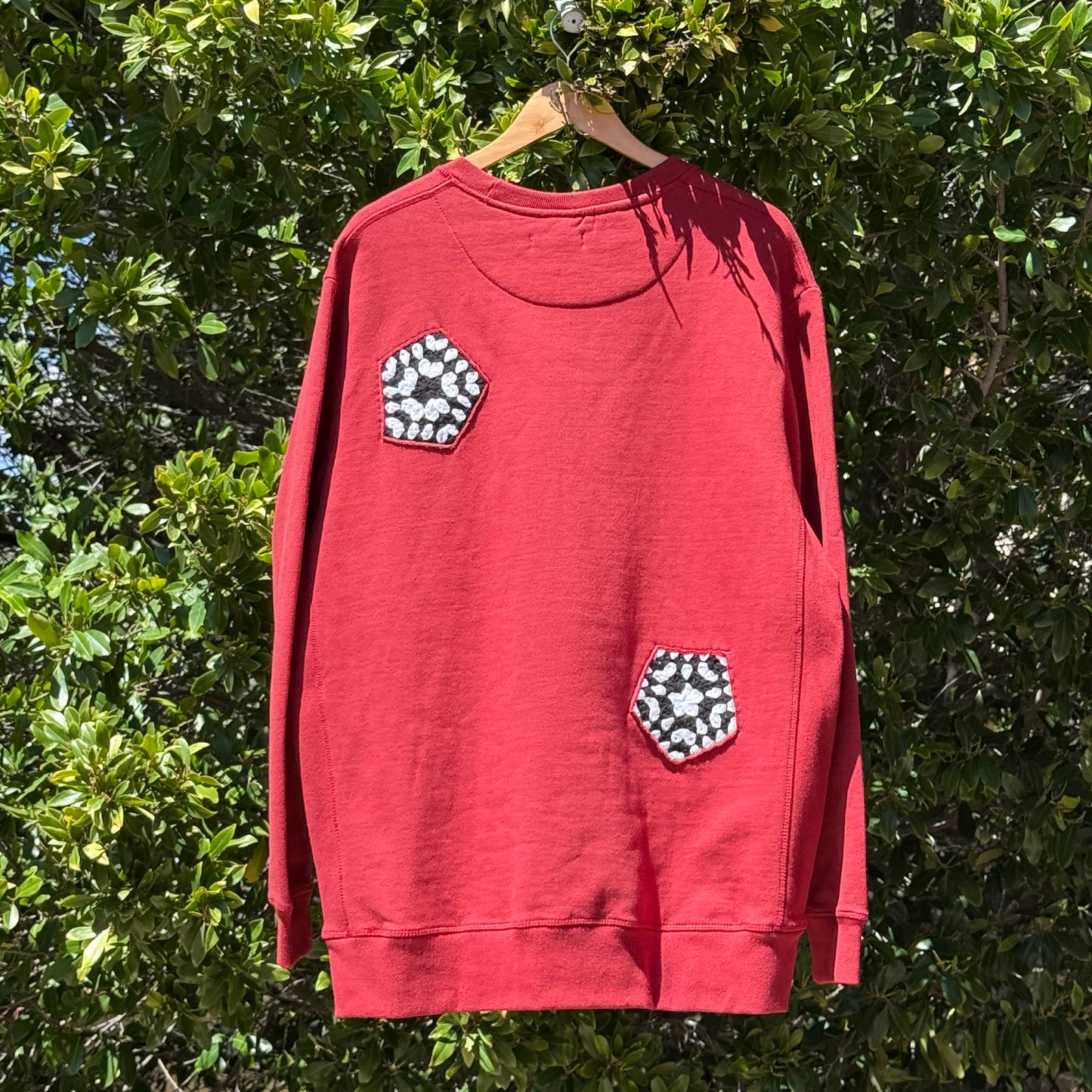 Red with 4 Granny Pentagons