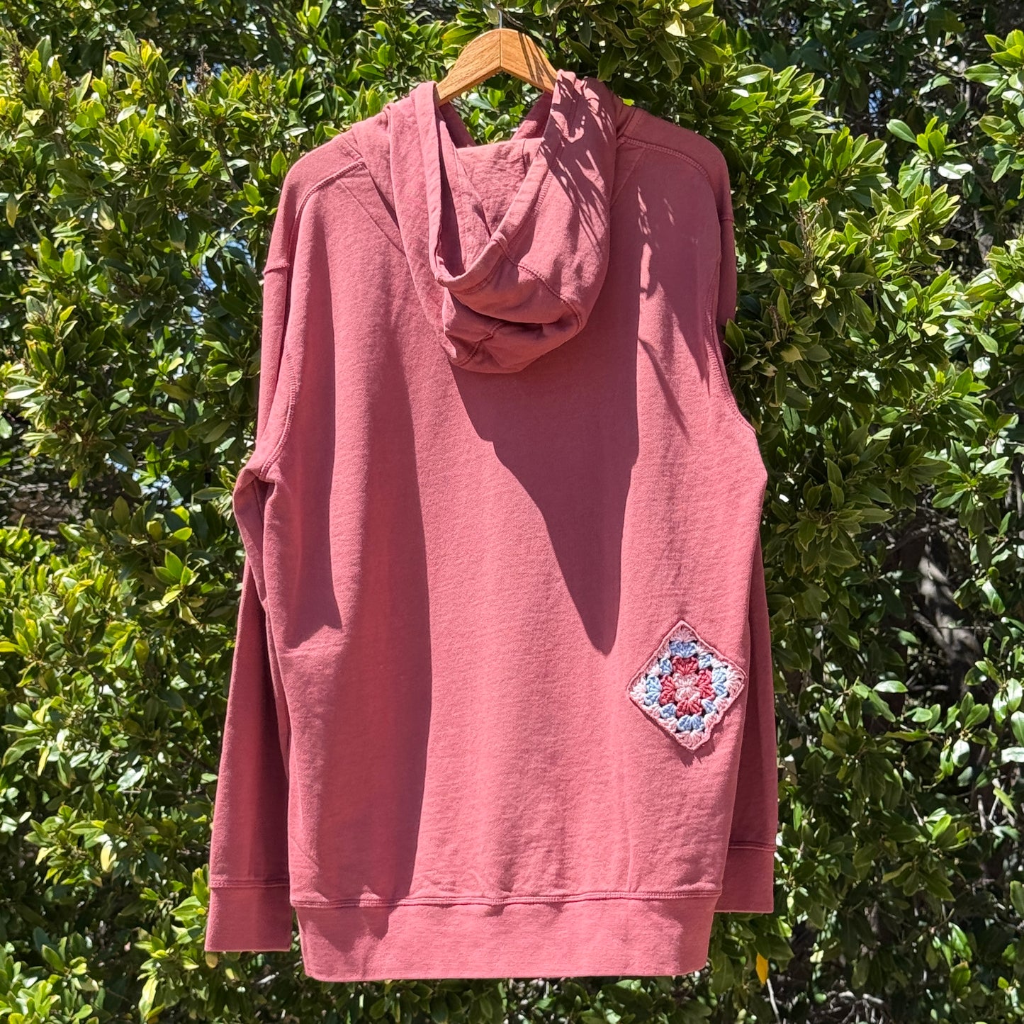 Rose Hoodie with 2 Granny Squares