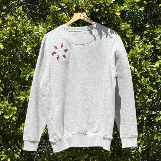 Grey with 2 Flowers