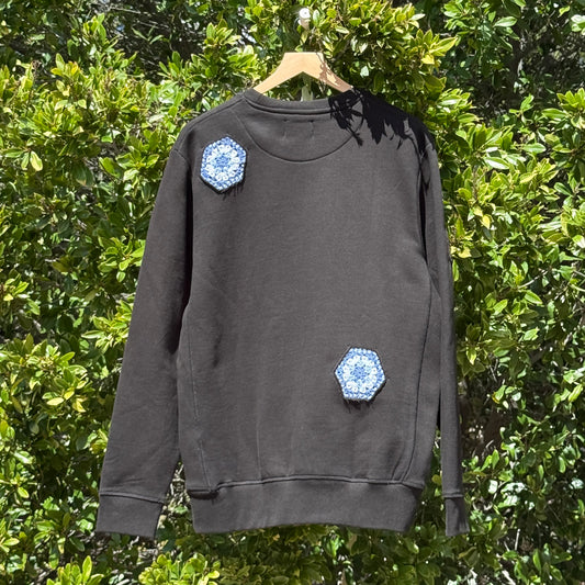 Black with 4 Granny Hexagons