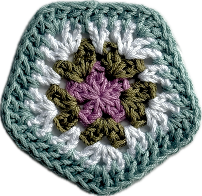 Lavender with 4 Granny Pentagons