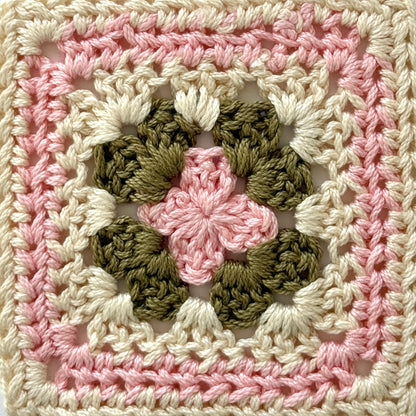 Pink with 2 Granny Squares