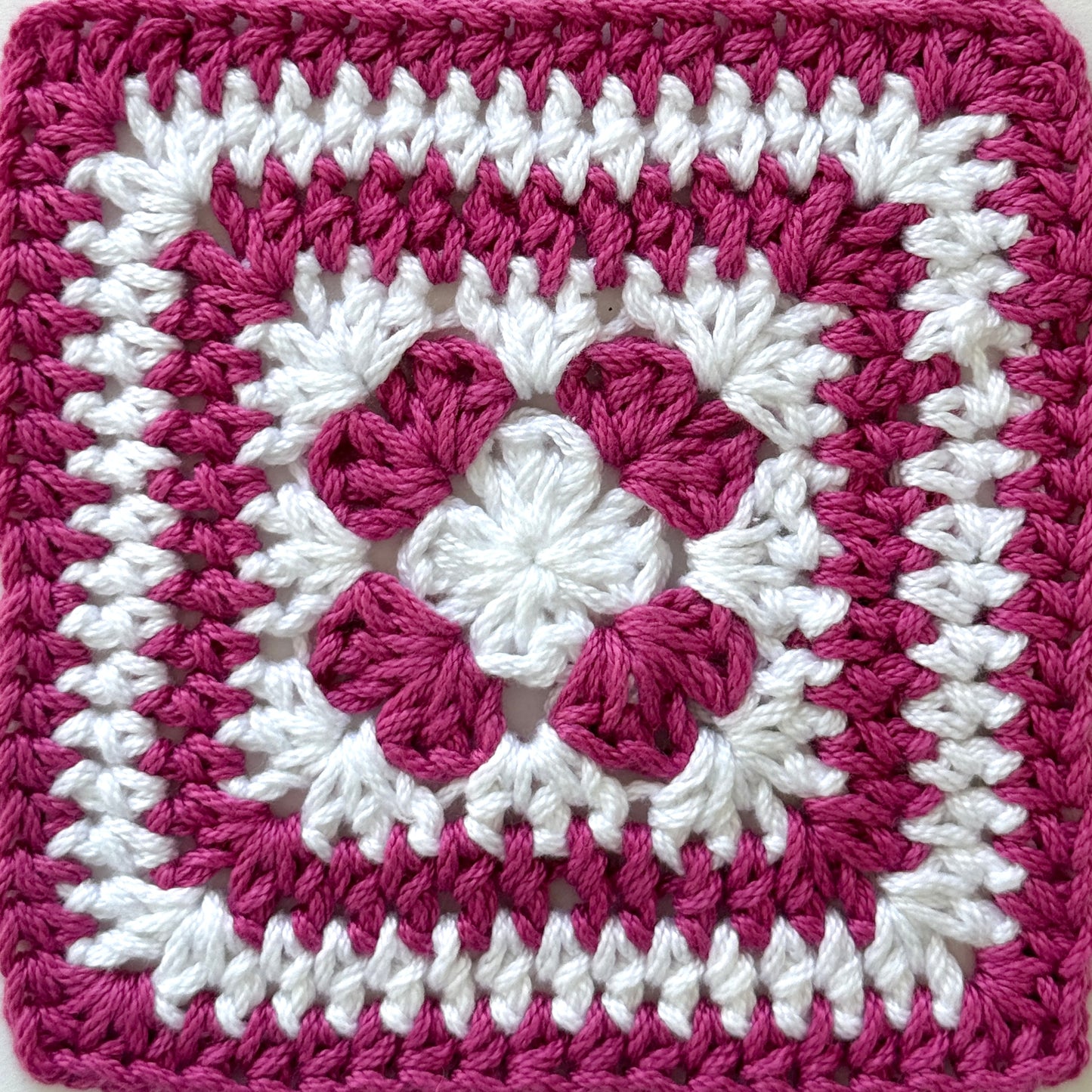 Pink with 4 granny squares