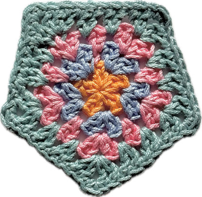 Teal with 2 Granny Pentagons