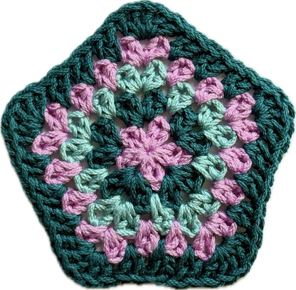 Pink with 2 Granny Pentagons
