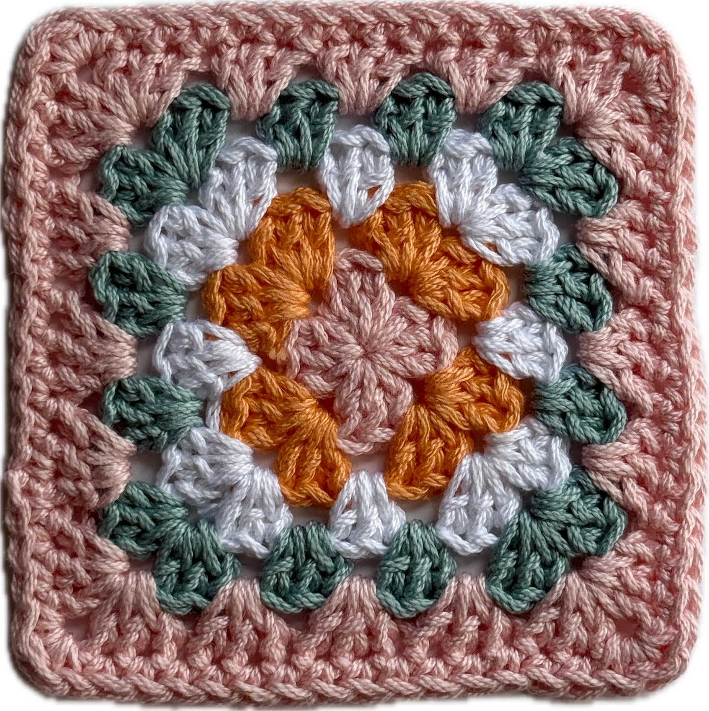Peach with 2 Granny Squares