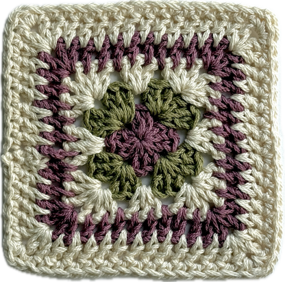 Brown with 2 Granny Squares