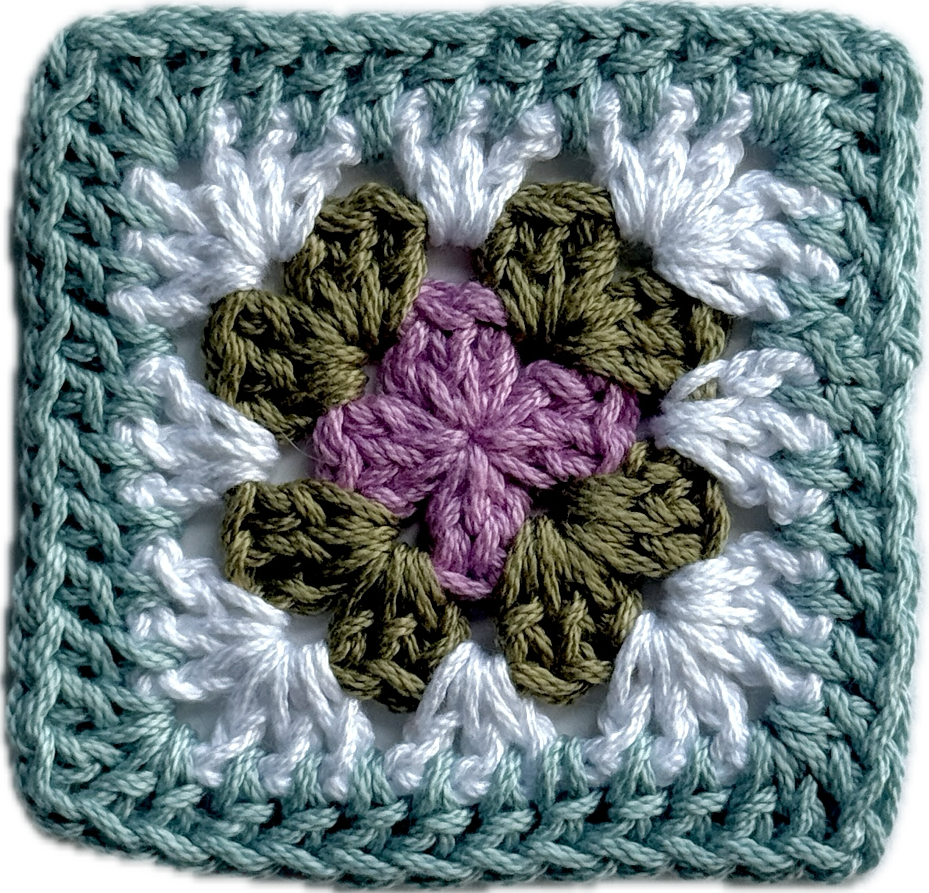 Cream with 2 Granny Squares