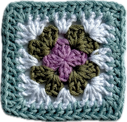 Cream with 2 Granny Squares