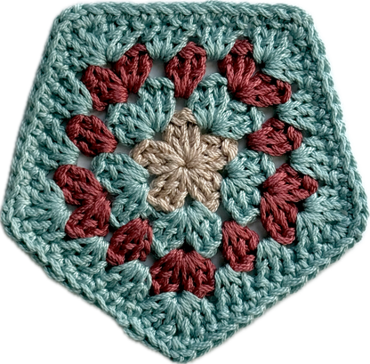 Rose Hoodie with 2 Granny Hexagons