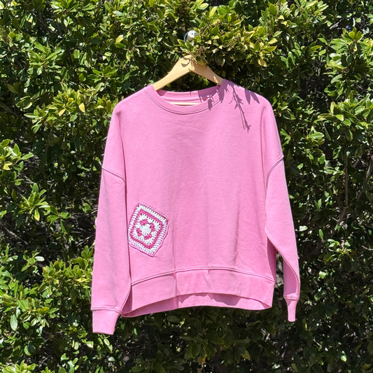 Pink with 4 granny squares
