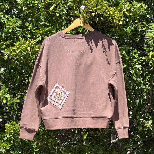 Brown with 2 Granny Squares