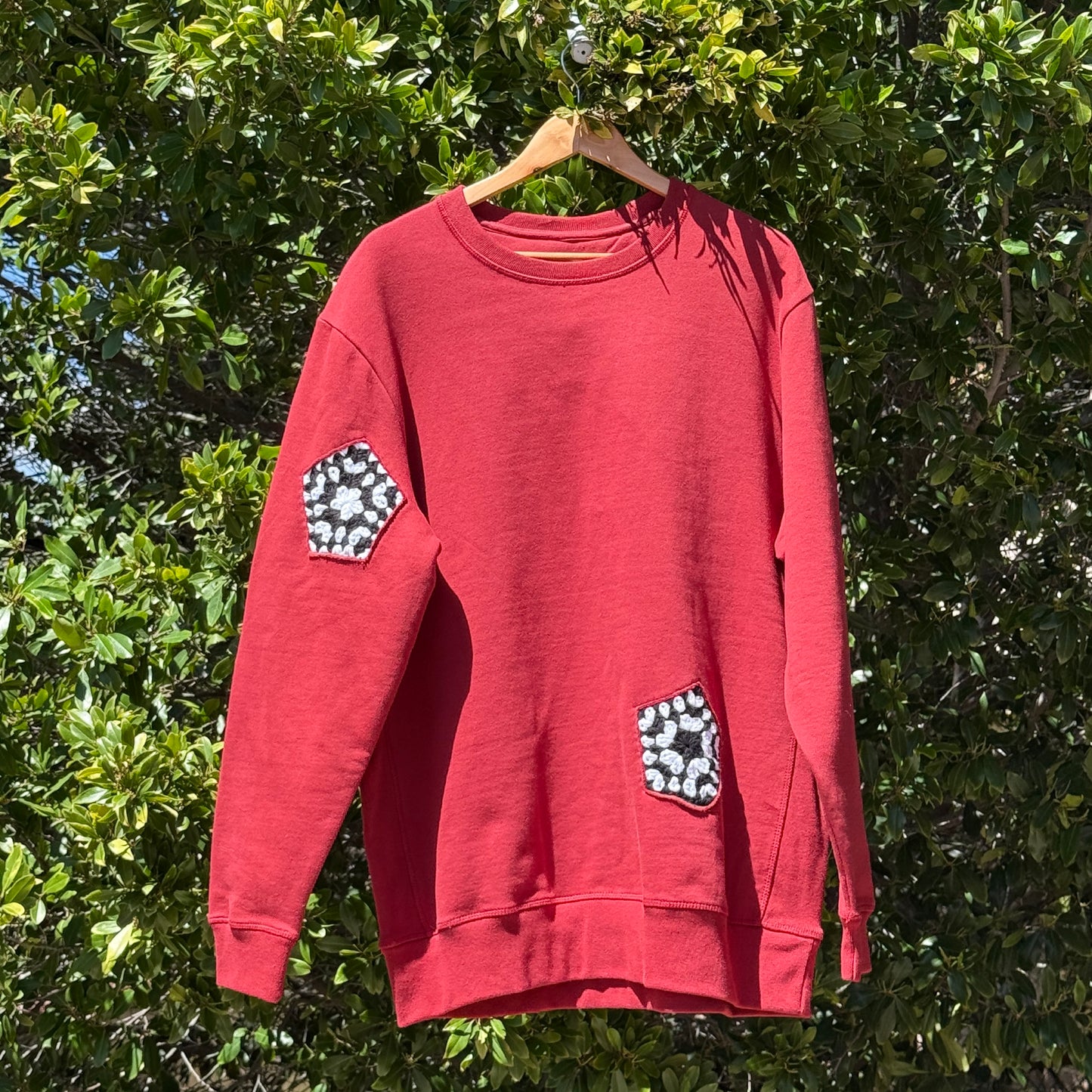 Red with 4 Granny Pentagons