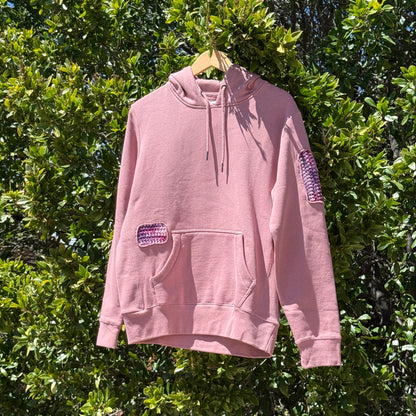 Mauve Hoodie with 3 Splotches