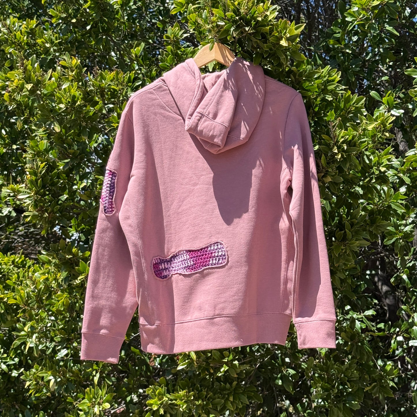 Mauve Hoodie with 3 Splotches