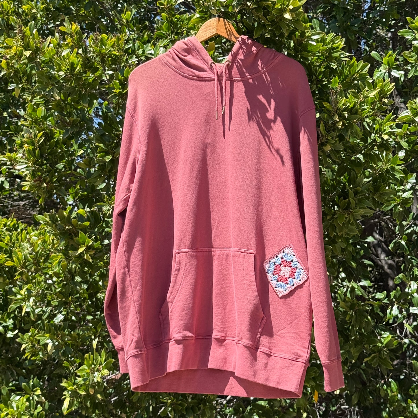 Rose Hoodie with 2 Granny Squares
