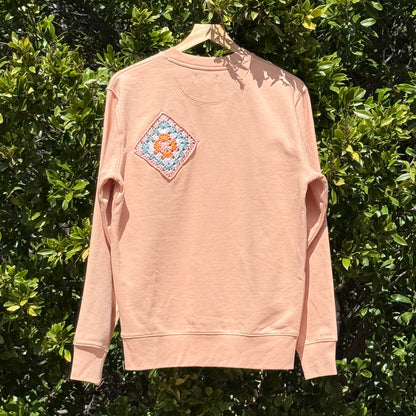 Peach with 2 Granny Squares