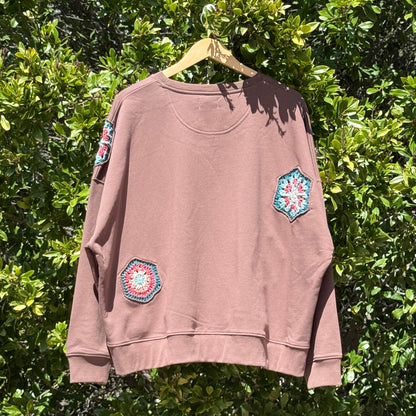 Brown with 4 Granny Hexagons