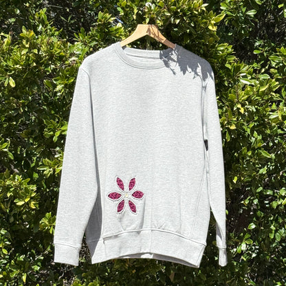 Grey with 2 Flowers
