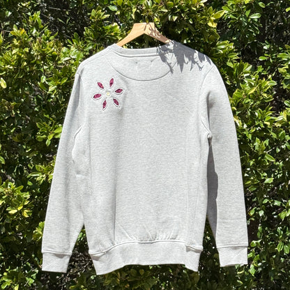 Grey with 2 Flowers