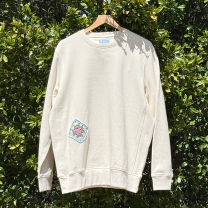 Cream with 2 Granny Squares