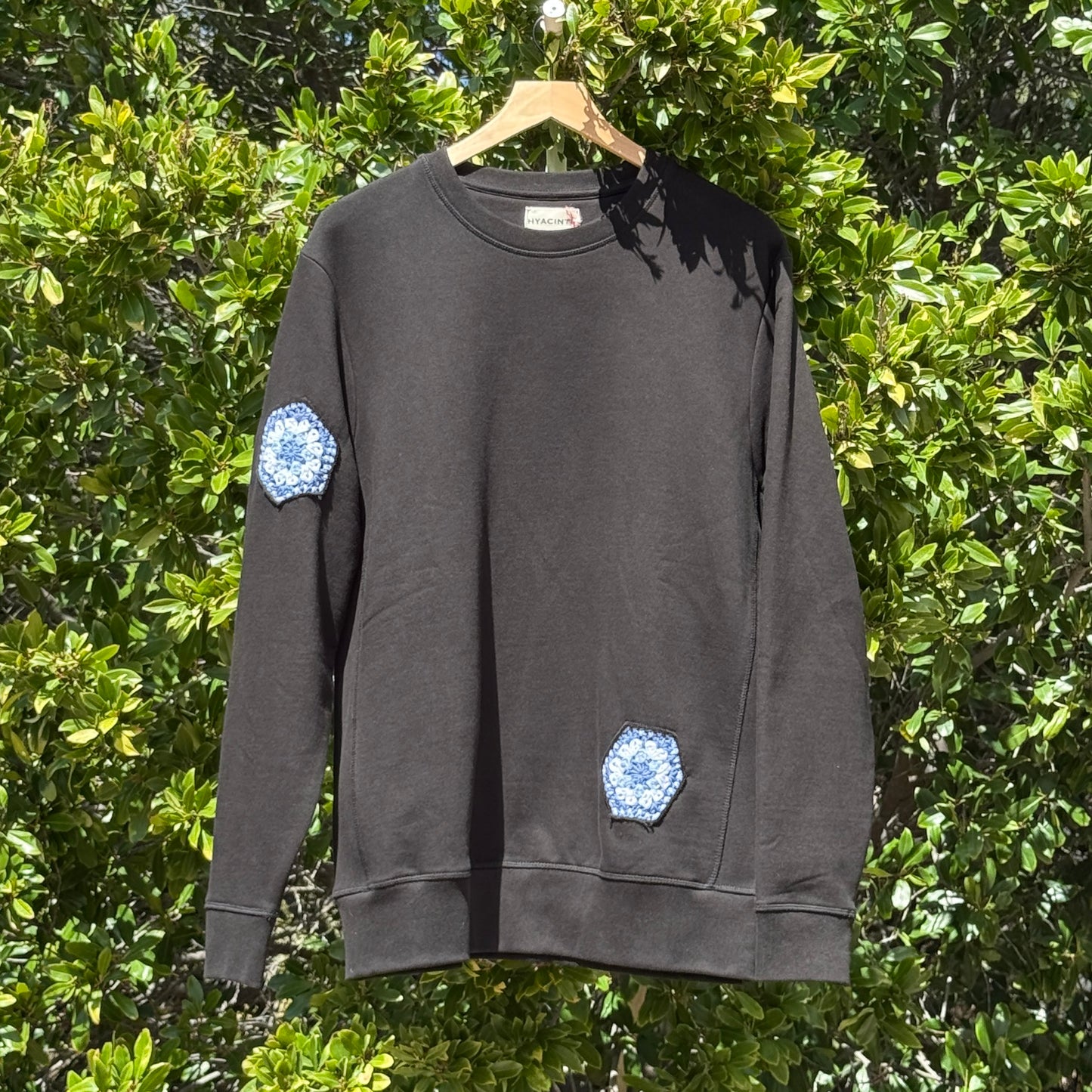 Black with 4 Granny Hexagons