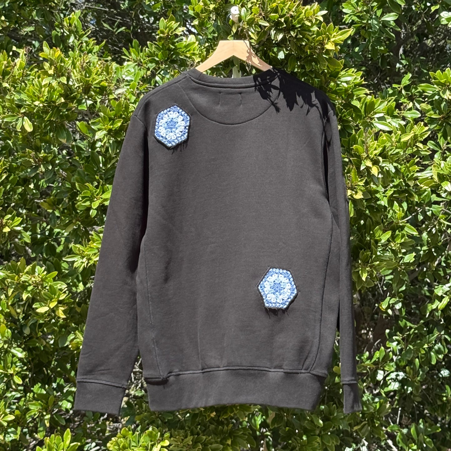 Black with 4 Granny Hexagons